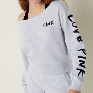 New PINK Victoria's Secret shoulder sweatshirt XL